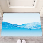 Water Wave Print Rubber Doormat