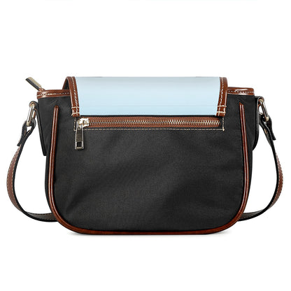 Water Wave Print Saddle Bag