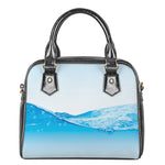 Water Wave Print Shoulder Handbag