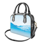 Water Wave Print Shoulder Handbag