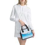 Water Wave Print Shoulder Handbag