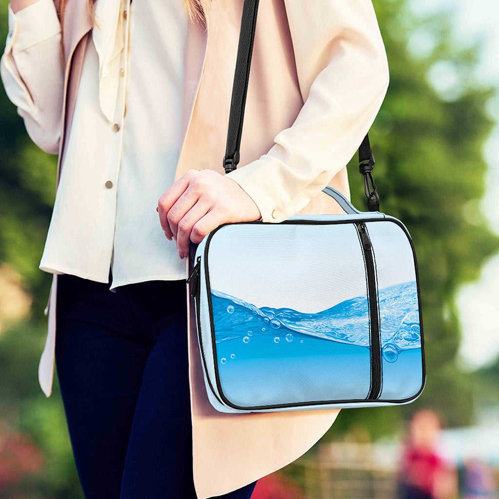 Water Wave Print Shoulder Strap Bible Bag