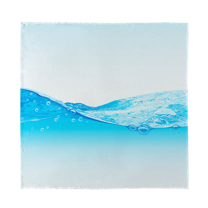 Water Wave Print Silk Bandana