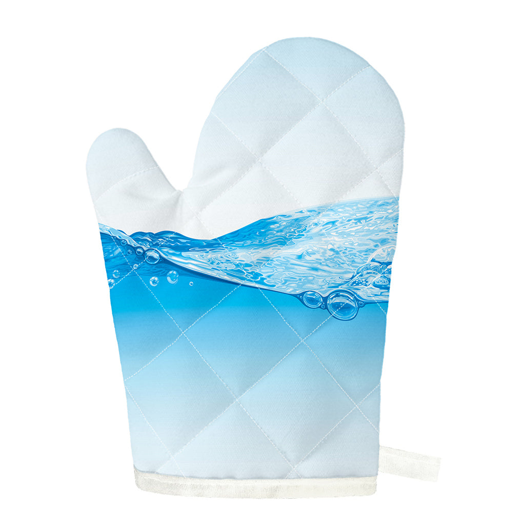Water Wave Print Single Oven Mitt