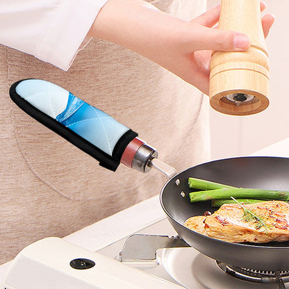 Water Wave Print Skillet Handle Cover