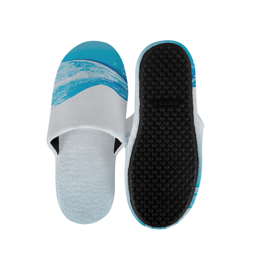 Water Wave Print Slippers