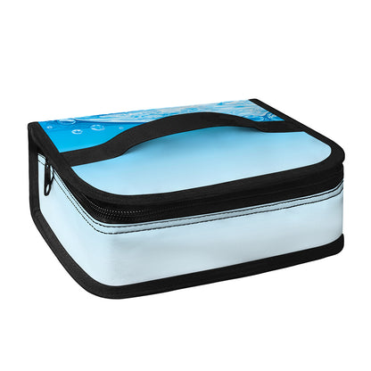 Water Wave Print Small Lunch Bag