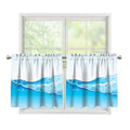 Water Wave Print Tier Curtains