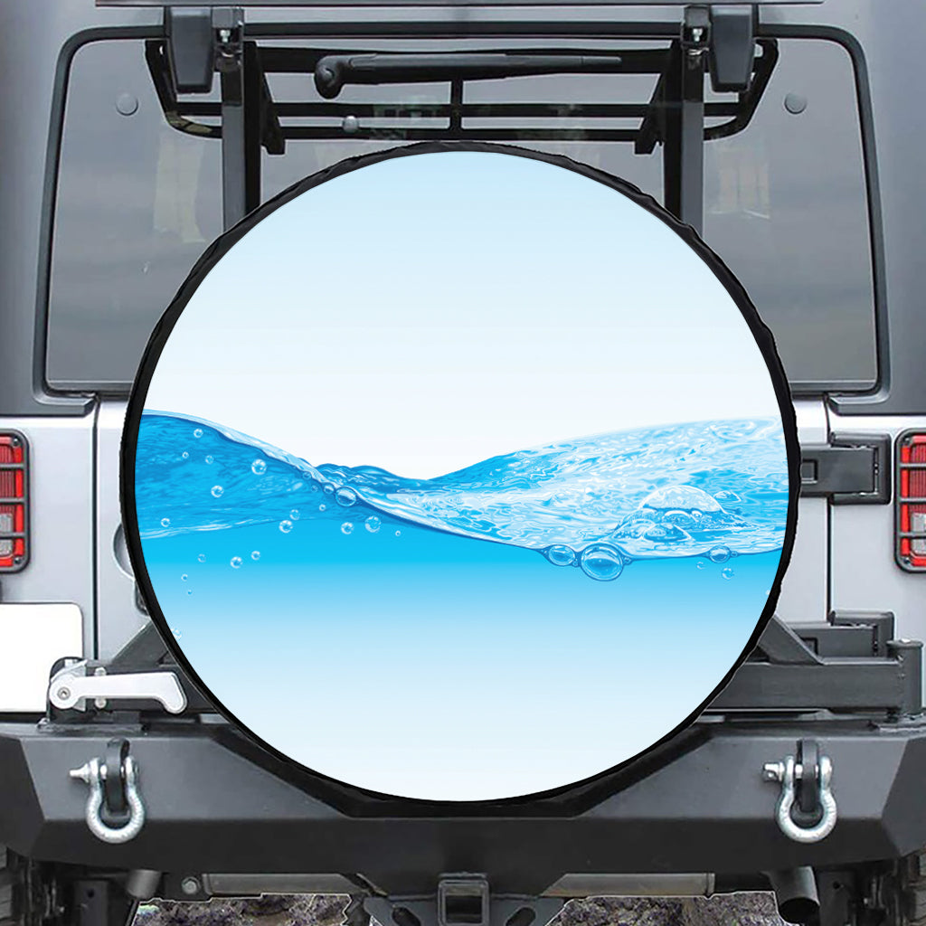 Water Wave Print Tire Cover