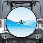 Water Wave Print Tire Cover With Camera Hole