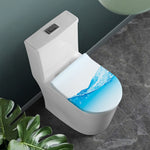 Water Wave Print Toilet Lid Cover