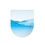 Water Wave Print Toilet Lid Cover