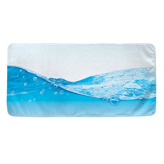 Water Wave Print Towel