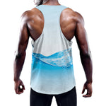 Water Wave Print Training Tank Top