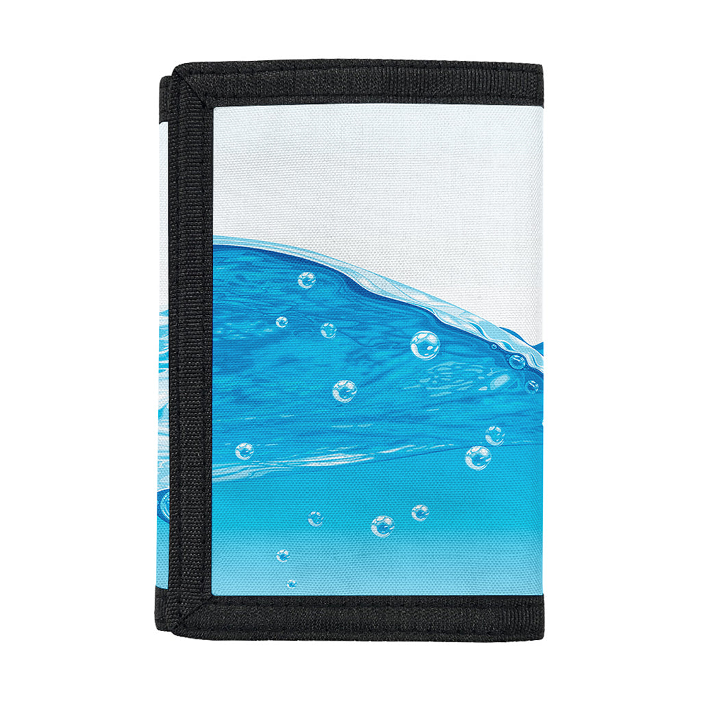 Water Wave Print Trifold Wallet