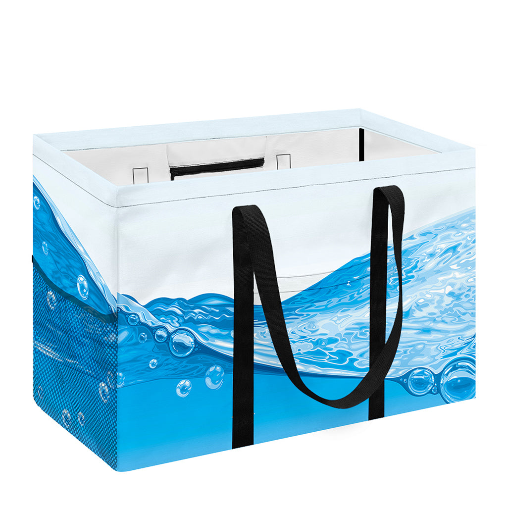 Water Wave Print Utility Tote Bag
