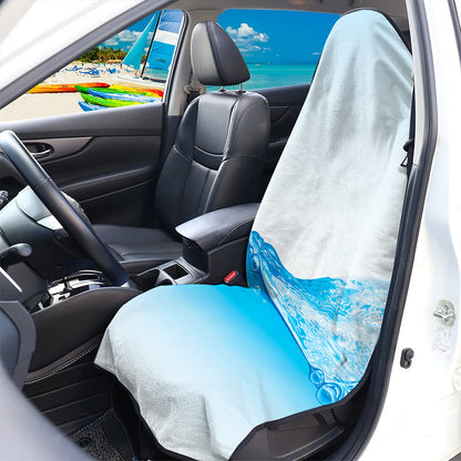 Water Wave Print Waterproof Car Seat Cover
