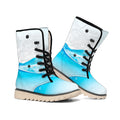 Water Wave Print Winter Boots