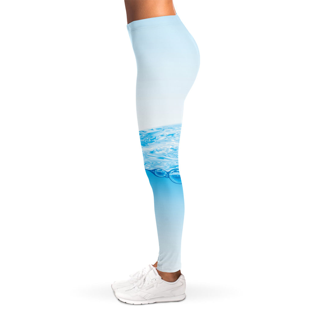 Water Wave Print Women's Leggings