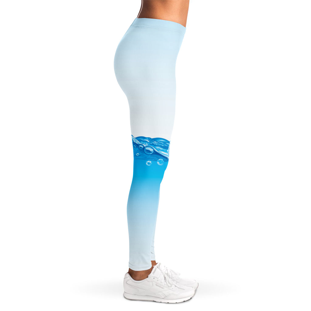 Water Wave Print Women's Leggings