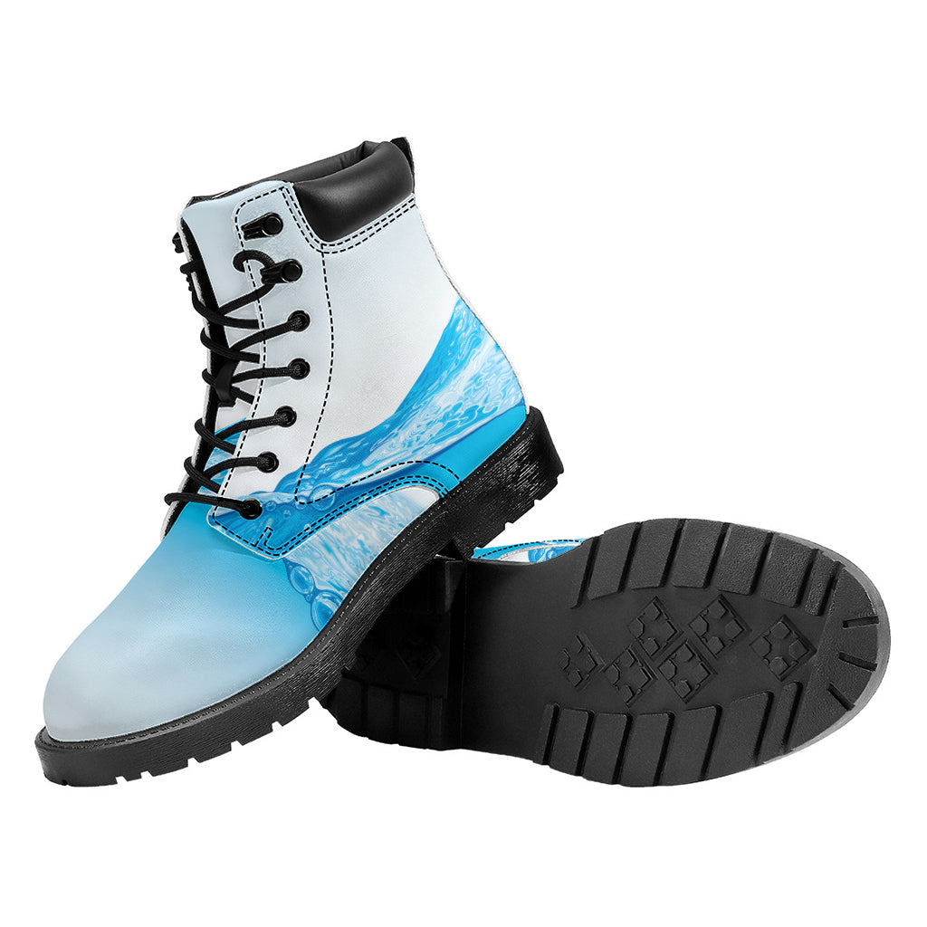Water Wave Print Work Boots