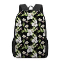 Watercolor Alstroemeria Pattern Print 17 Inch Backpack