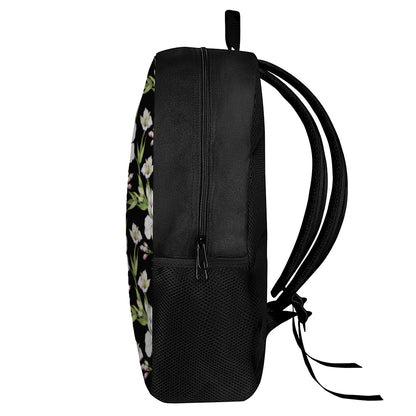 Watercolor Alstroemeria Pattern Print 17 Inch Backpack