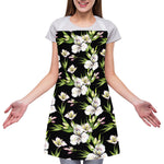 Watercolor Alstroemeria Pattern Print Adjustable Apron