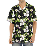 Watercolor Alstroemeria Pattern Print Aloha Shirt