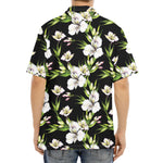 Watercolor Alstroemeria Pattern Print Aloha Shirt