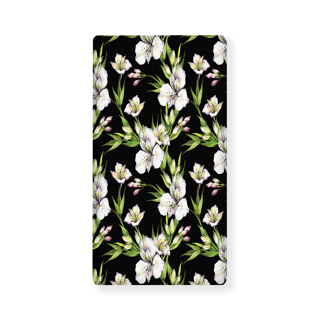 Watercolor Alstroemeria Pattern Print Baby Crib Sheet