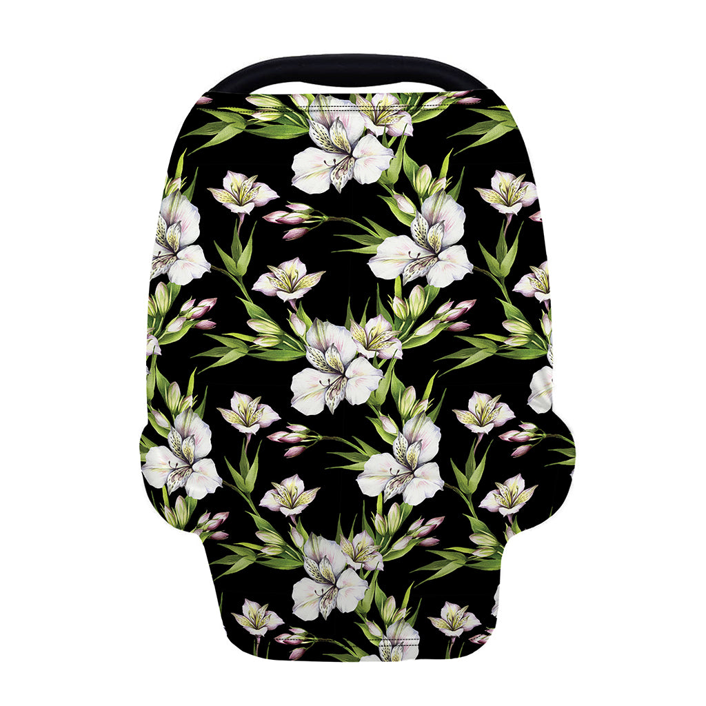 Watercolor Alstroemeria Pattern Print Baby Seat Cover