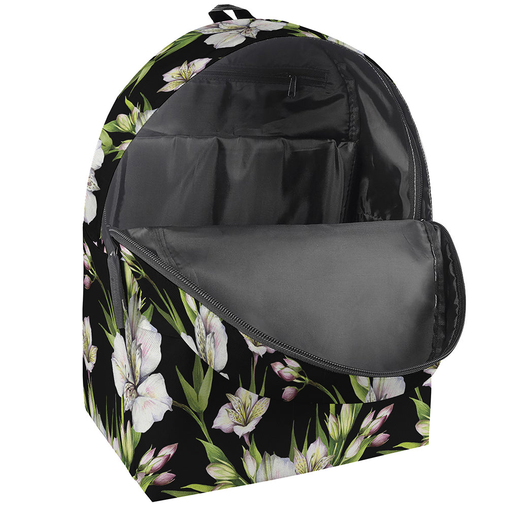 Watercolor Alstroemeria Pattern Print Backpack