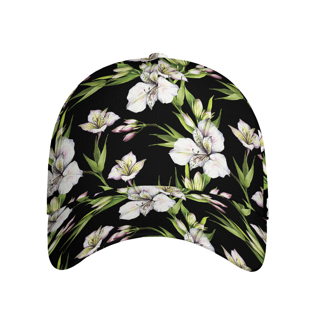 Watercolor Alstroemeria Pattern Print Baseball Cap