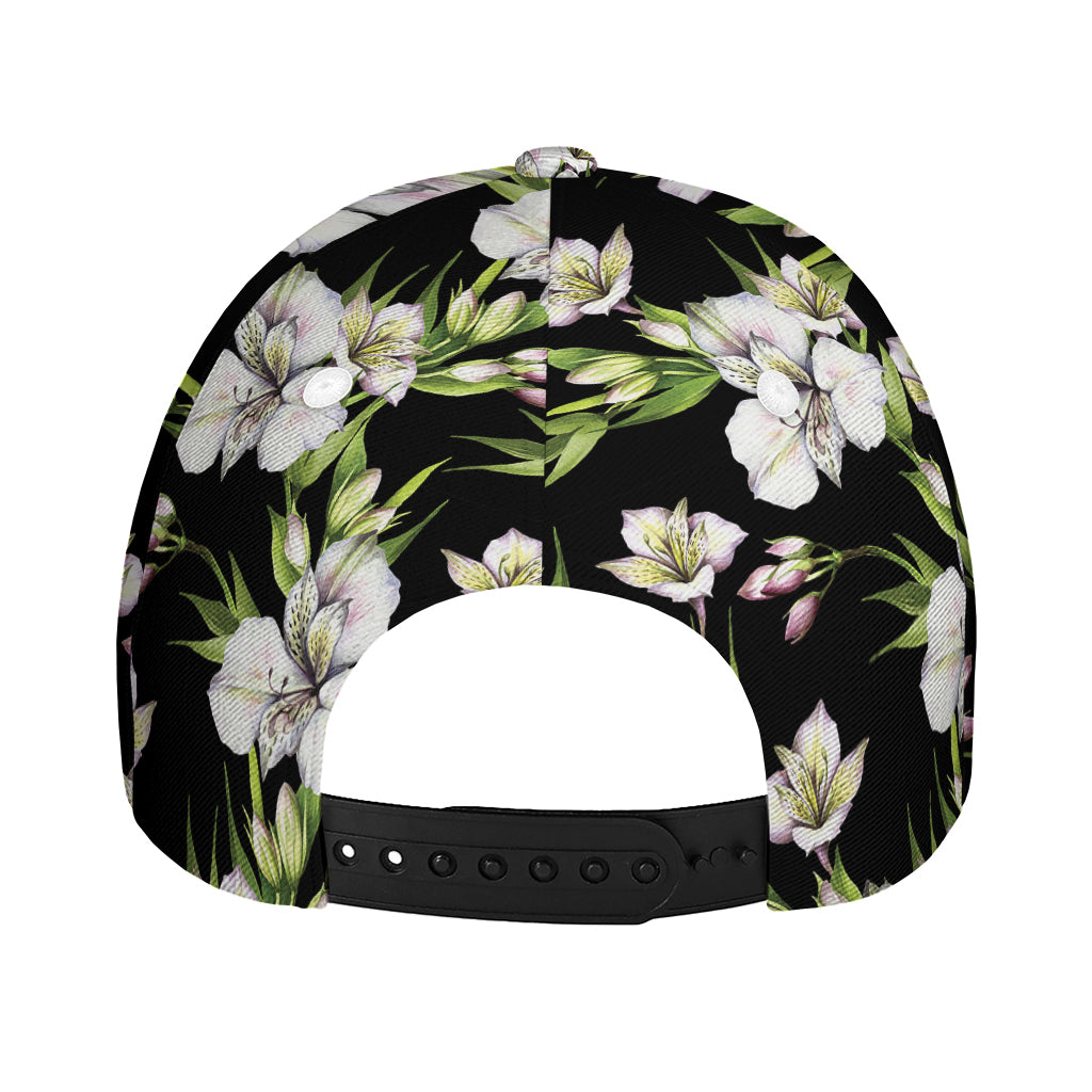 Watercolor Alstroemeria Pattern Print Baseball Cap