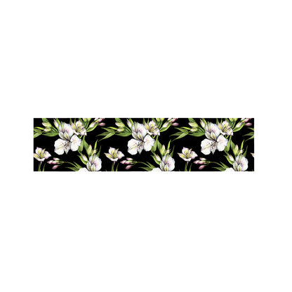 Watercolor Alstroemeria Pattern Print Bed Runner