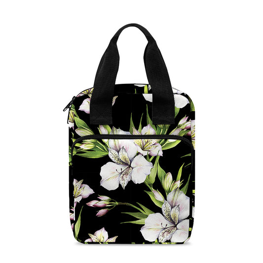 Watercolor Alstroemeria Pattern Print Bible Tote Bag