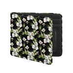 Watercolor Alstroemeria Pattern Print Bifold Wallet