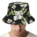 Watercolor Alstroemeria Pattern Print Bucket Hat