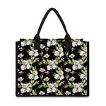 Watercolor Alstroemeria Pattern Print Canvas Tote Bag