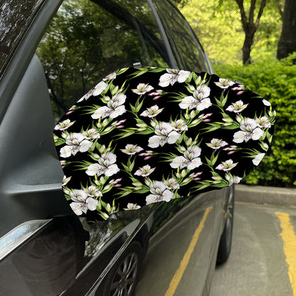 Watercolor Alstroemeria Pattern Print Car Side Mirror Covers