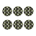 Watercolor Alstroemeria Pattern Print Coaster Set