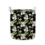 Watercolor Alstroemeria Pattern Print Collapsible Laundry Basket