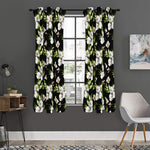 Watercolor Alstroemeria Pattern Print Curtain