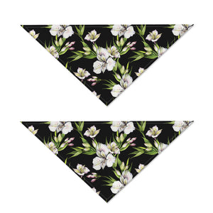 Watercolor Alstroemeria Pattern Print Dog Bandana