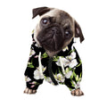 Watercolor Alstroemeria Pattern Print Dog Zip Up Hoodie