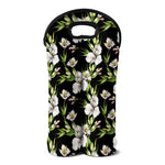Watercolor Alstroemeria Pattern Print Double Neoprene Wine Tote