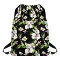 Watercolor Alstroemeria Pattern Print Drawstring Backpack