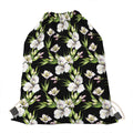 Watercolor Alstroemeria Pattern Print Drawstring Bag