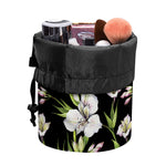 Watercolor Alstroemeria Pattern Print Drawstring Makeup Bag